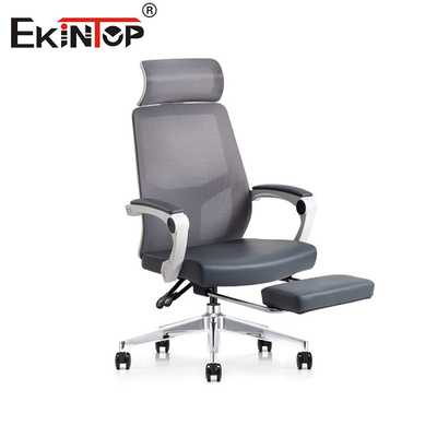 Chaise grise ergonomie réglable à hauteur de dos