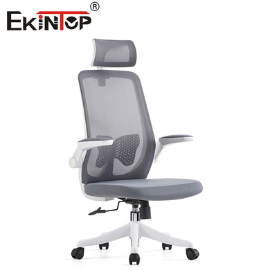 Chaise de bureau pivotante ergonomique en mousse en maille Chaise en tissu confortable