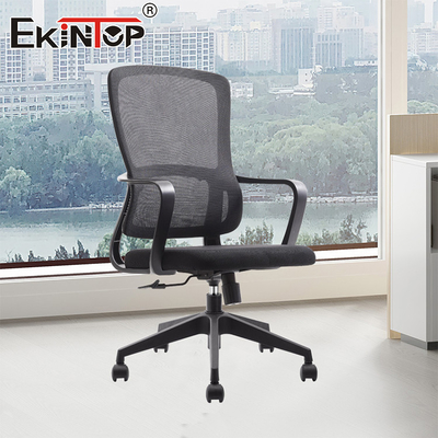 Meubles ergonomiques bureau d'accueil moderne chaise de bureau en tissu tournant avec contrôle de verrouillage à inclinaison