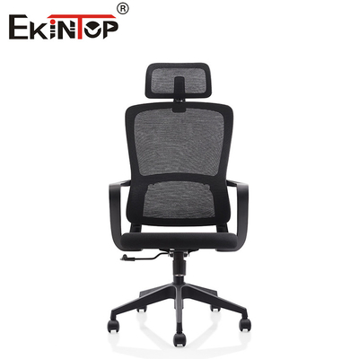 Meubles ergonomiques bureau d'accueil moderne chaise de bureau en tissu tournant avec contrôle de verrouillage à inclinaison