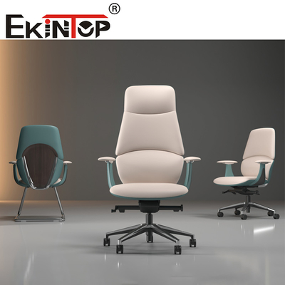 Chaise d'ordinateur d'usine Meubles de bureau Dos haut en PU Chef en cuir Chaise de bureau robuste