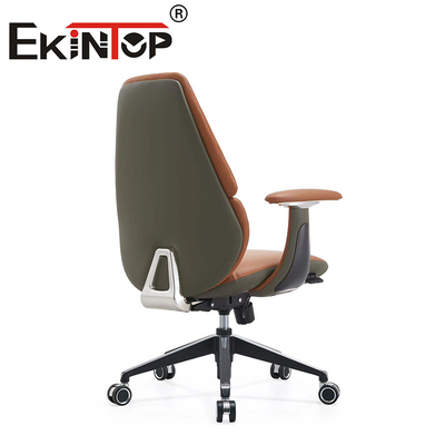 Chaise exécutive de bureau ergonomique rotative Chaises de club en cuir avec accoudoir réglable