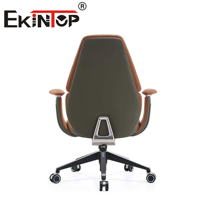 Chaise exécutive de bureau ergonomique rotative Chaises de club en cuir avec accoudoir réglable