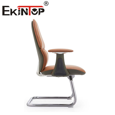 Chaise de bureau en cuir brun ergonomic
