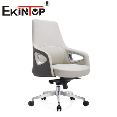 Chaise de bureau en cuir à dos pivotant pour meubles de bureau Chaises de club en cuir