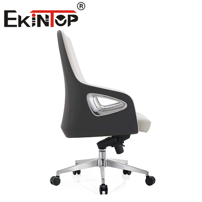 Chaise de bureau en cuir à dos pivotant pour meubles de bureau Chaises de club en cuir