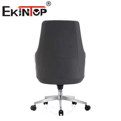 Chaise de bureau en cuir à dos pivotant pour meubles de bureau Chaises de club en cuir
