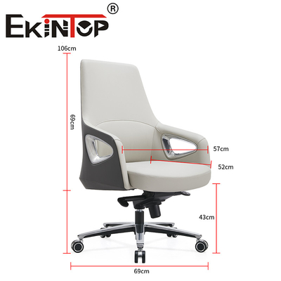 Chaise de bureau de gestion moderne à pivotement exécutif ergonomique Chaises de club en cuir