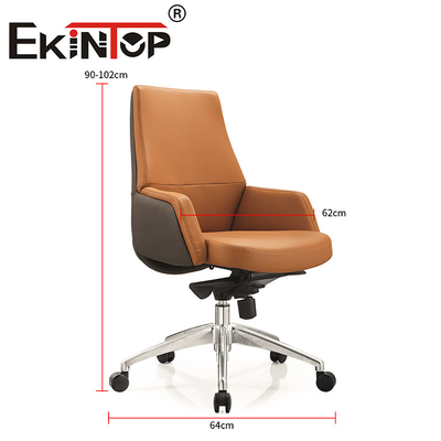Chaise de bureau en cuir en PU réglable en hauteur