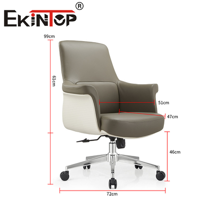 Chaise en cuir meubles de bureau réglables pivotante design ergonomique chaise en cuir végétalien