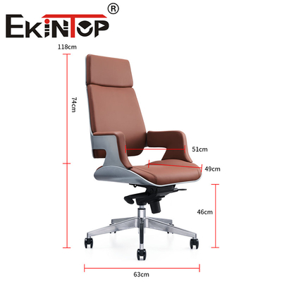 Moderne, confortable, à dos haut, hauteur réglable, chaise en cuir végétalienne