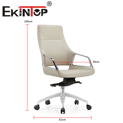 Chaise de bureau en cuir moderne de design exécutif chaise en cuir végétalienne ergonomique