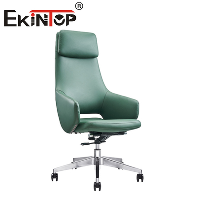 Chaise de bureau de luxe réglable pour gestionnaire, fauteuil pivotant, fauteuil en cuir végétalien, ergonomie