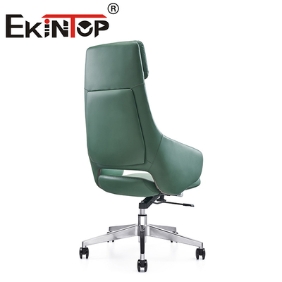 Chaise de bureau de luxe réglable pour gestionnaire, fauteuil pivotant, fauteuil en cuir végétalien, ergonomie