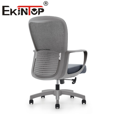 Chaise élévatrice moderne grise respirante en maille confortable chaise de bureau ergonomique chaise de travail en maille
