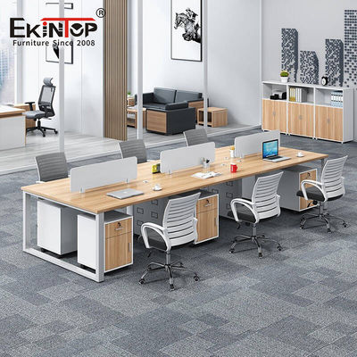 Passe de travail de bureau de métal personnalisée 6 places de travail de bureau de bureau pour bureau