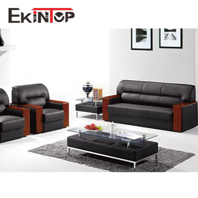 Ekintop exécutif de luxe en cuir véritable prix bas meubles de salon conçoit un ensemble de canapé