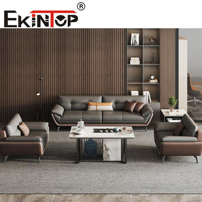 Ekintop – ensemble de canapés en cuir et meubles de bureau de style italien, modèles exécutifs modernes en bois