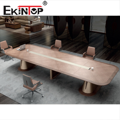Tableau de conférence commercial en bois pour la pièce 4800×1600×750mm de bureau