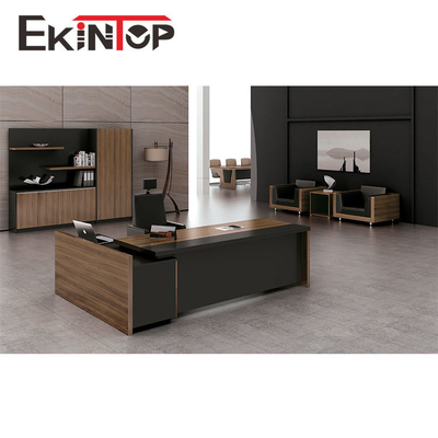 ODM en Pourme de L du bureau en bois moderne 2400mm×1850mm×750mm de mélamine