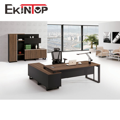 Bureau noir exécutif en bois de Brown pour l'ODM d'OEM à la maison de bureau d'école