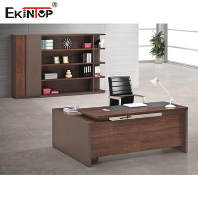 Bureau en bois moderne d'ordinateur pour la réception Matte Surface brillant
