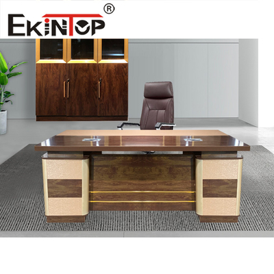 Ensemble de bureau exécutif en bois MDF E1 Partilce Board Mobilier de bureau moderne en forme de L