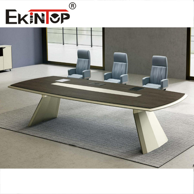Table de conférence de réunion de bureau en bois de salle de réunion de luxe 8/10 personnes