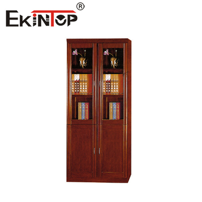 Plancher chinois au meuble de rangement de livre de classeur de plafond avec la porte en verre