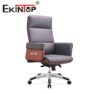 Rotation matérielle exécutive ergonomique d'unité centrale de chaise en cuir réglable