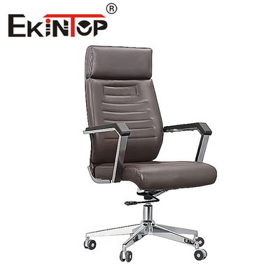 Chaise de bureau en cuir de bureau ergonomique sans chaise en cuir moderne pliée