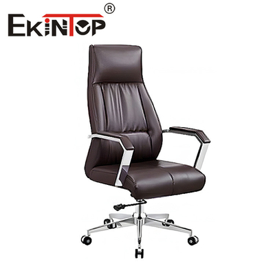 Chaises de bureau en cuir d'ameublement réglables en hauteur de chaise en cuir de direction de luxe
