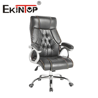 Chaises en cuir pivotantes de luxe avec accoudoir à dossier haut chaise de bureau ergonomique