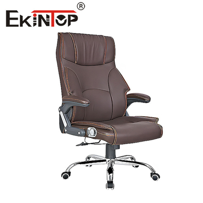 Chaise exécutive de chaise de bureau en cuir d'unité centrale noire de meubles de bureau de pivot