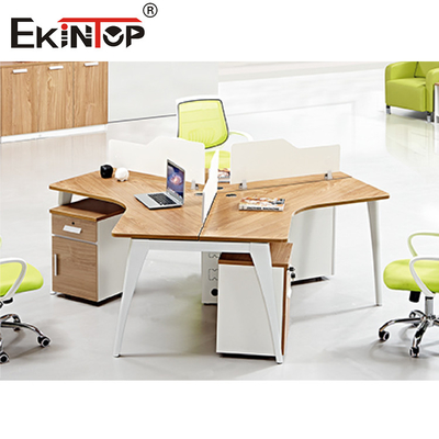 Poste de travail pour quatre personnes de bureau de bureau cubique modulaire de poste de travail pour le bureau