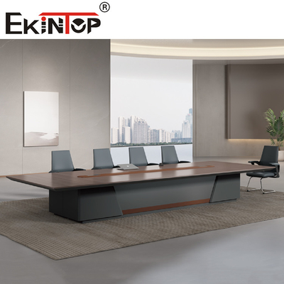 Table de conférence exécutive en bois extensible anti-rayures