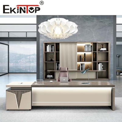 Bureau extensible brun clair d'ordinateur avec des tiroirs pour l'Office Home