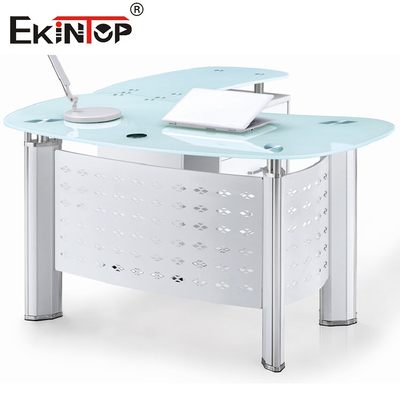 Commercial petit verre haut bureau d'ordinateur portable moderne bureau en verre bureau d'écriture