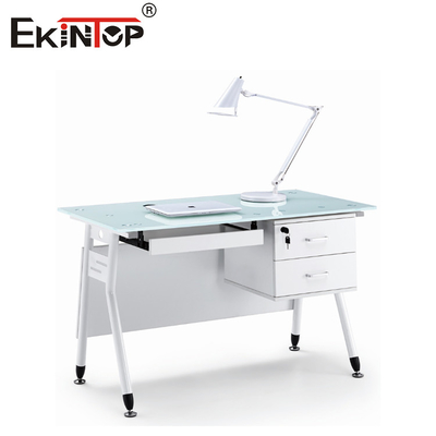 Appareil portable personnalisé pour la maison Petit bureau en verre bureau avec bureau rectangulaire