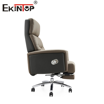 Chaise de bureau en cuir en PU à dos élevé