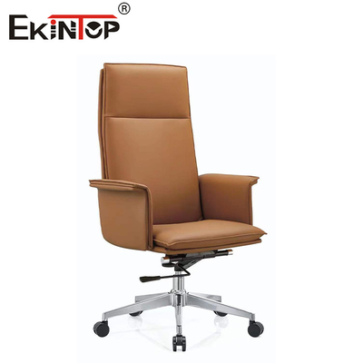 Chaise en cuir en PU réglable en hauteur avec roulettes pivotantes