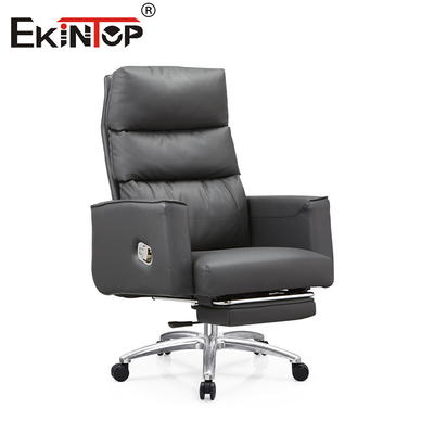Chaise en cuir à dos élevé avec appuie-tête multifonctionnelle