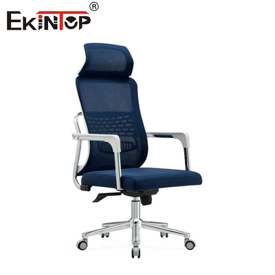Chaise de bureau à dos en maille haute avec rouleaux pour accoudoirs et hauteur réglable