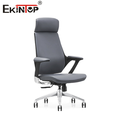 Chaise de bureau de style moderne avec roues et pivotement en cuir PU