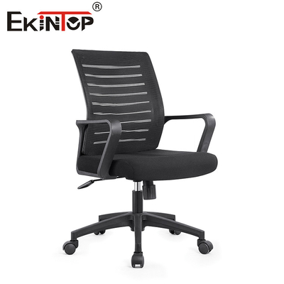 Chaises de salle d'entraînement noires en tissu en maille avec un style moderne