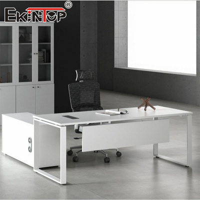 Fabricant bureaux de bureau de bureau blanc de style moderne Matériaux en bois