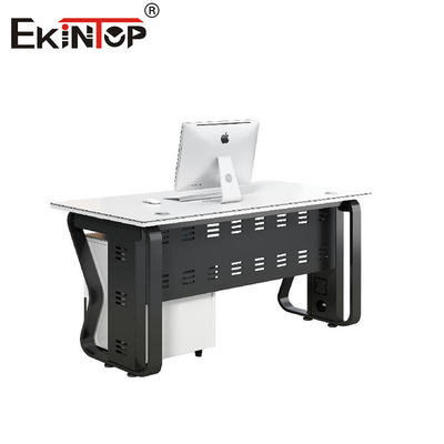 Meubles de bureau de style minimaliste Meubles de bureau de réception Bureau blanc