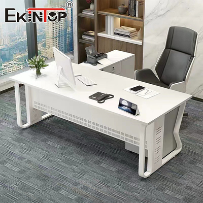Style minimaliste Bureau de bureau blanc Meubles de bureau de concepteur Bureau ergonomique