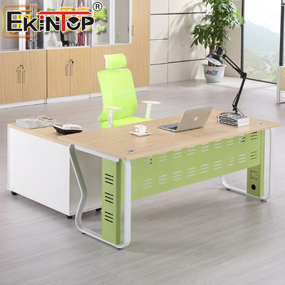 Bureau de bureau de la direction de Walnut, bureau de coin en bois, style moderne