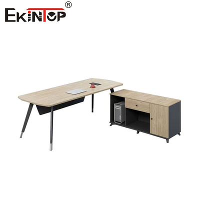 Nouveau bureau en forme de L moderne sur mesure Bureau exécutif avec tiroirs